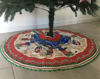 Christmas Tree Skirt Nativity