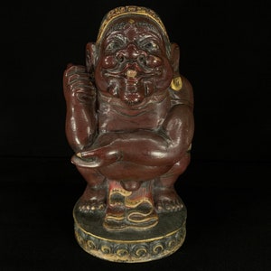 Semar Vintage Wood Statue Bali Wood Sculpture Balinese Legend Antique Art Decor Hand Carved Home Decor