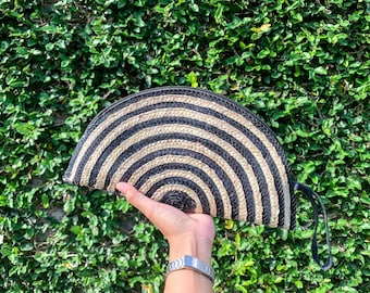 Handmade Summer Beach Vintage Boho Bali Straw Rattan Raffia Palm Leaf Clutch Wallet Handbag Wallet Women