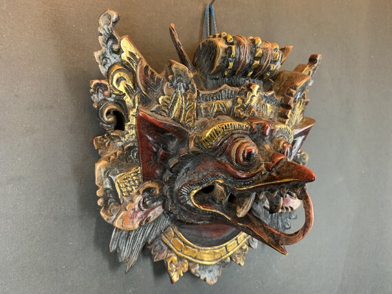 Sculpture Wall Decor Paksi Mask Garuda Wooden Mask Wooden Balinese Mask ...