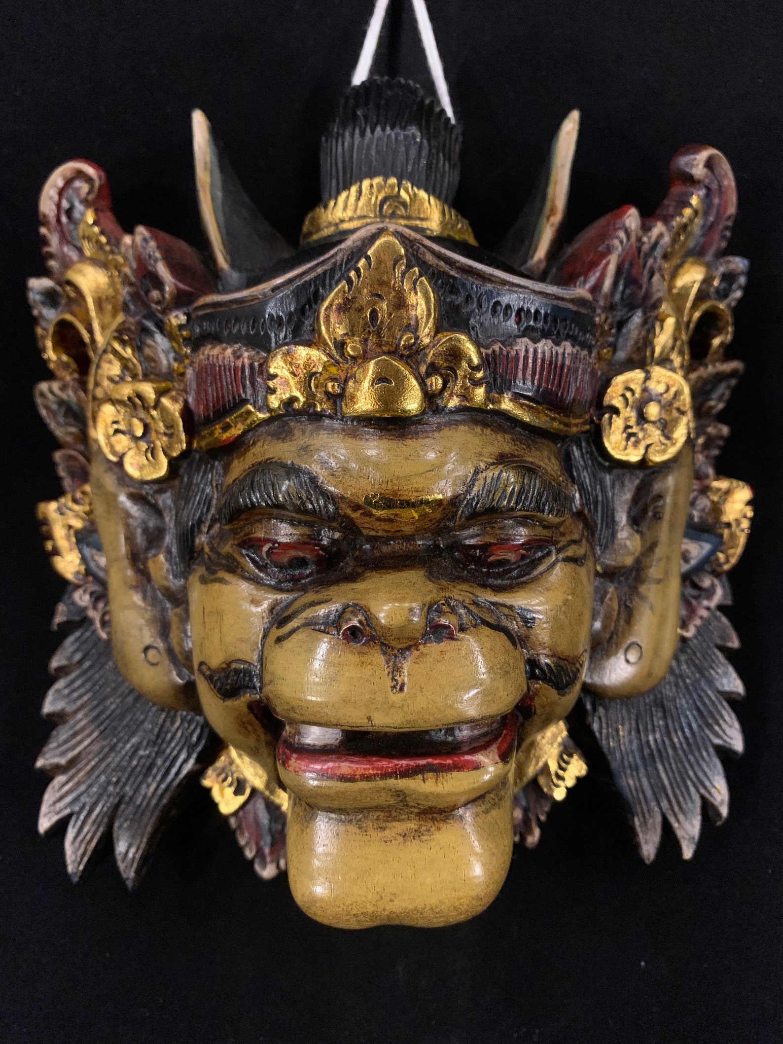 Hand-carved Teak Wood Balinese Mask, Bali Barong Wall Art - Etsy