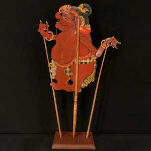 Vintage Merdah Wayang Kulit, Balinese Wayang, Old Indonesian Shadow, Antique Puppet, Puppets Shadow, Bali Art Decor, Home Decor, Gifts
