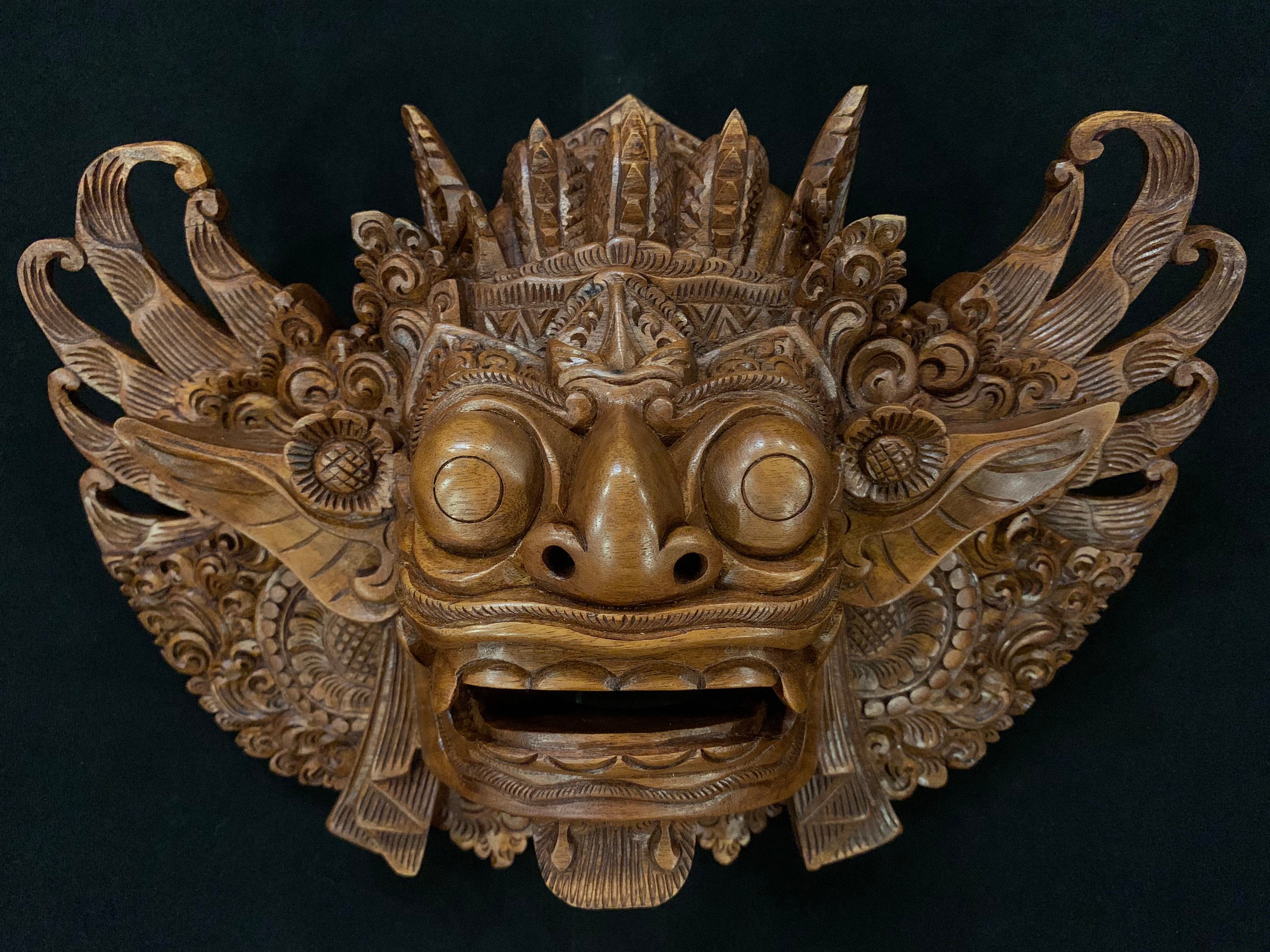 Bali Barong Wooden Mask Balinese Art Mask Hand Carving Home Etsy Ireland