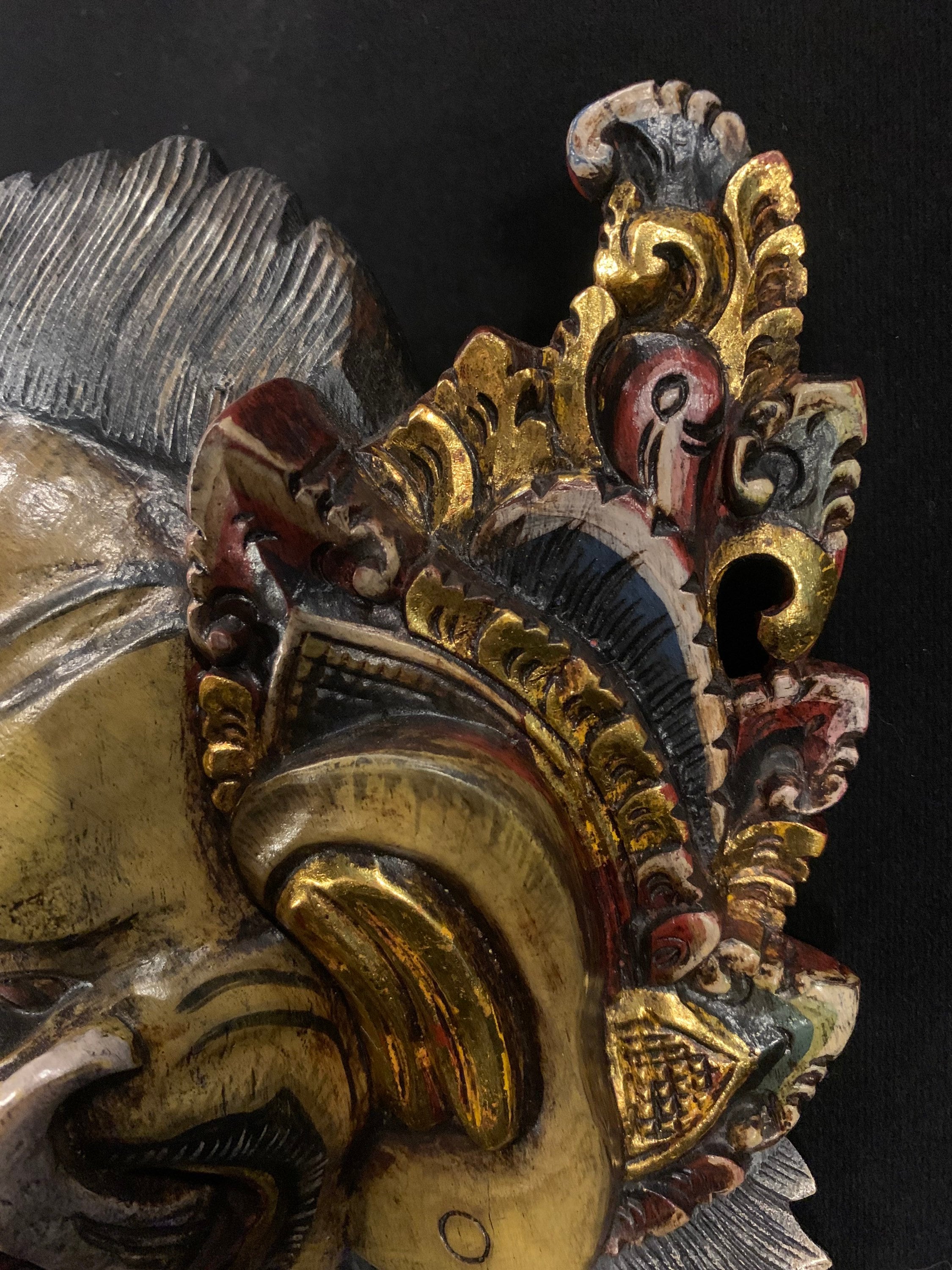 Hand Carved Teak Wood Barong Mask: Balinese Dance Wall Art - Etsy