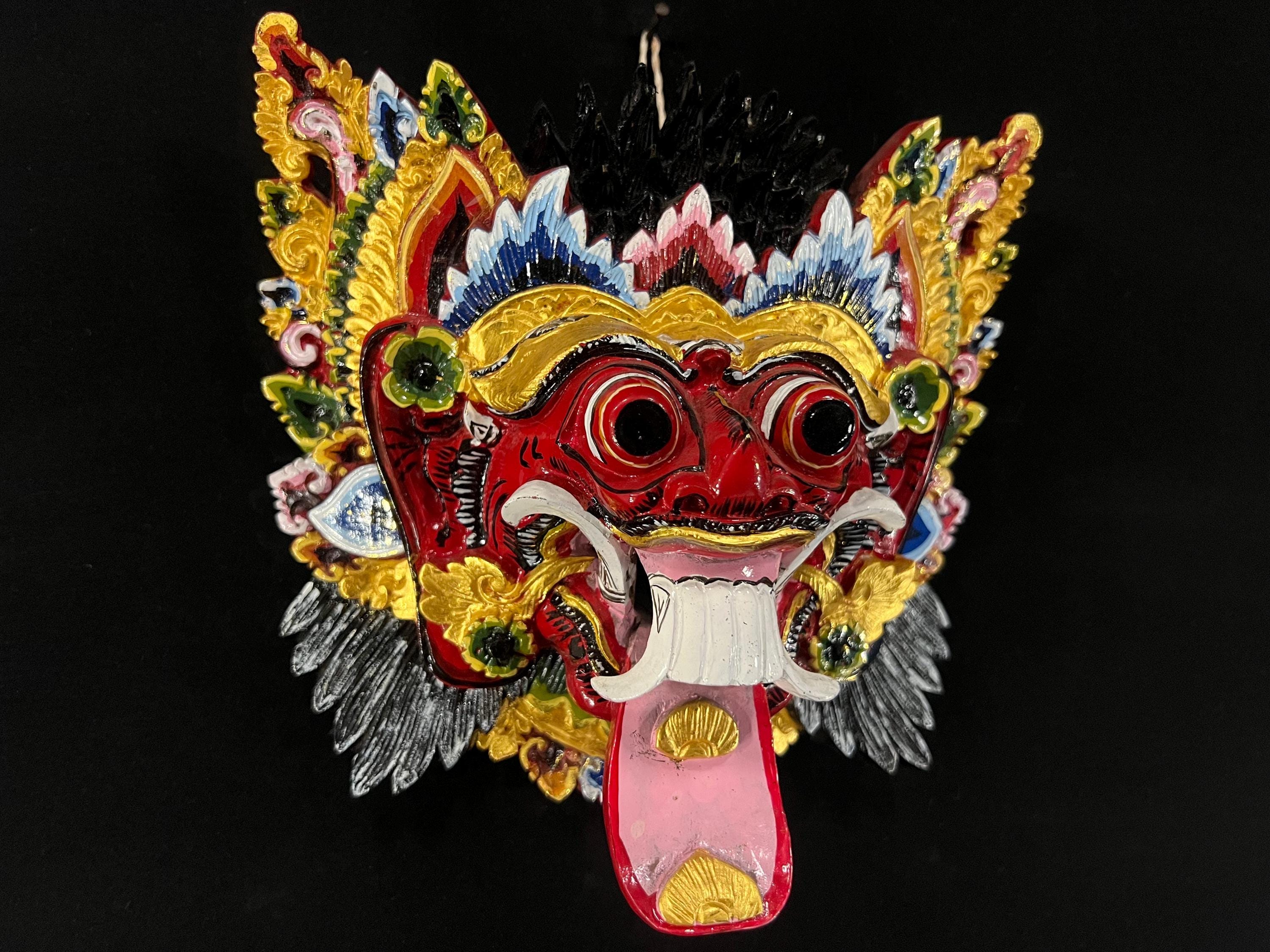 ランダ木製バリマスク、バリ風カロナラン壁装飾 - Etsy 日本