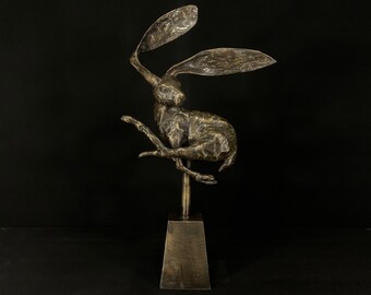 Rabbit in Cabbage Vienna Bronze Figurine Rabbit in Cabbage Vienna Bronze Figurine