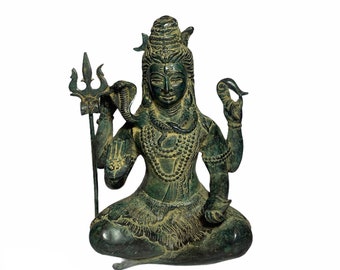9.8” Lord Shiva Bronze Statue Shiva Sculpture Hindu Goddess Figurine Home Decor Gifts