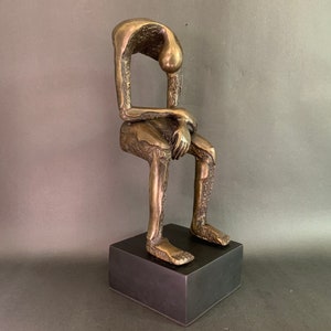 Abstract Gloomy Man Bronze Statue Abstract Sculpture Abstract Figurine Bronze Gifts Home Decor Table Display