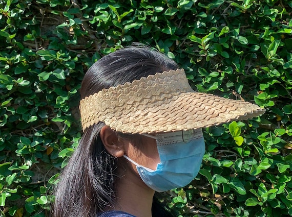 Straw Sun Visor Bali Palm Leaf Sun 