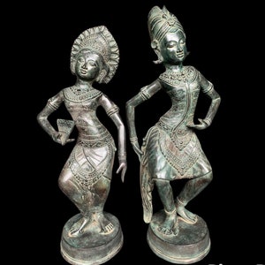 Balinese Dancer Bronze Statue Kecak Janger Dancer Bali Statue Traditional Bali Dancer Bali Art Decor