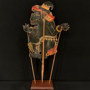 Vintage Wayang Kulit, Malen Balinese Wayang, Old Indonesian Shadow, Antique Puppet, Puppets Shadow, Bali Art Decor, Home Decor