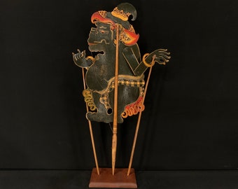Vintage Wayang Kulit, Malen Balinese Wayang, Old Indonesian Shadow, Antique Puppet, Puppets Shadow, Bali Art Decor, Home Decor