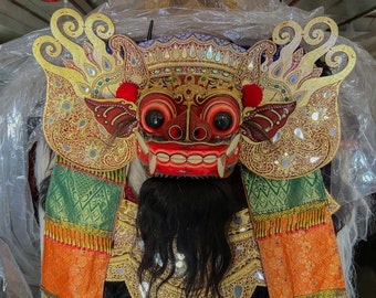 Barong Bali Mask Calonarang Balinese Mythology Balinese Wood Mask Barong Hand Carved Barong Mask Home Decor Wall Mask Art Decor