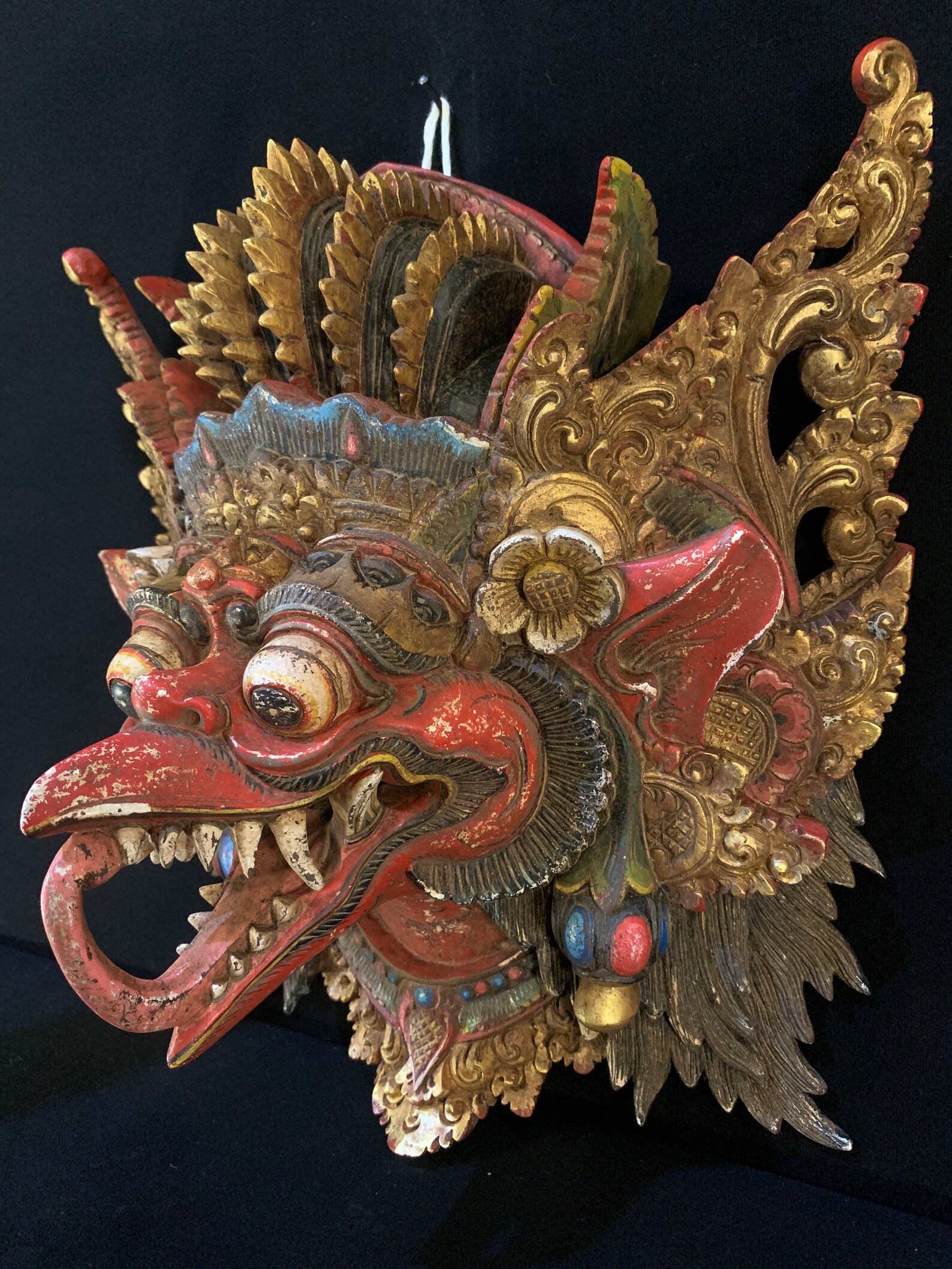 HUGE Antique Garuda Wooden Balinese Mask Paksi Bali Eagle Mask Home ...