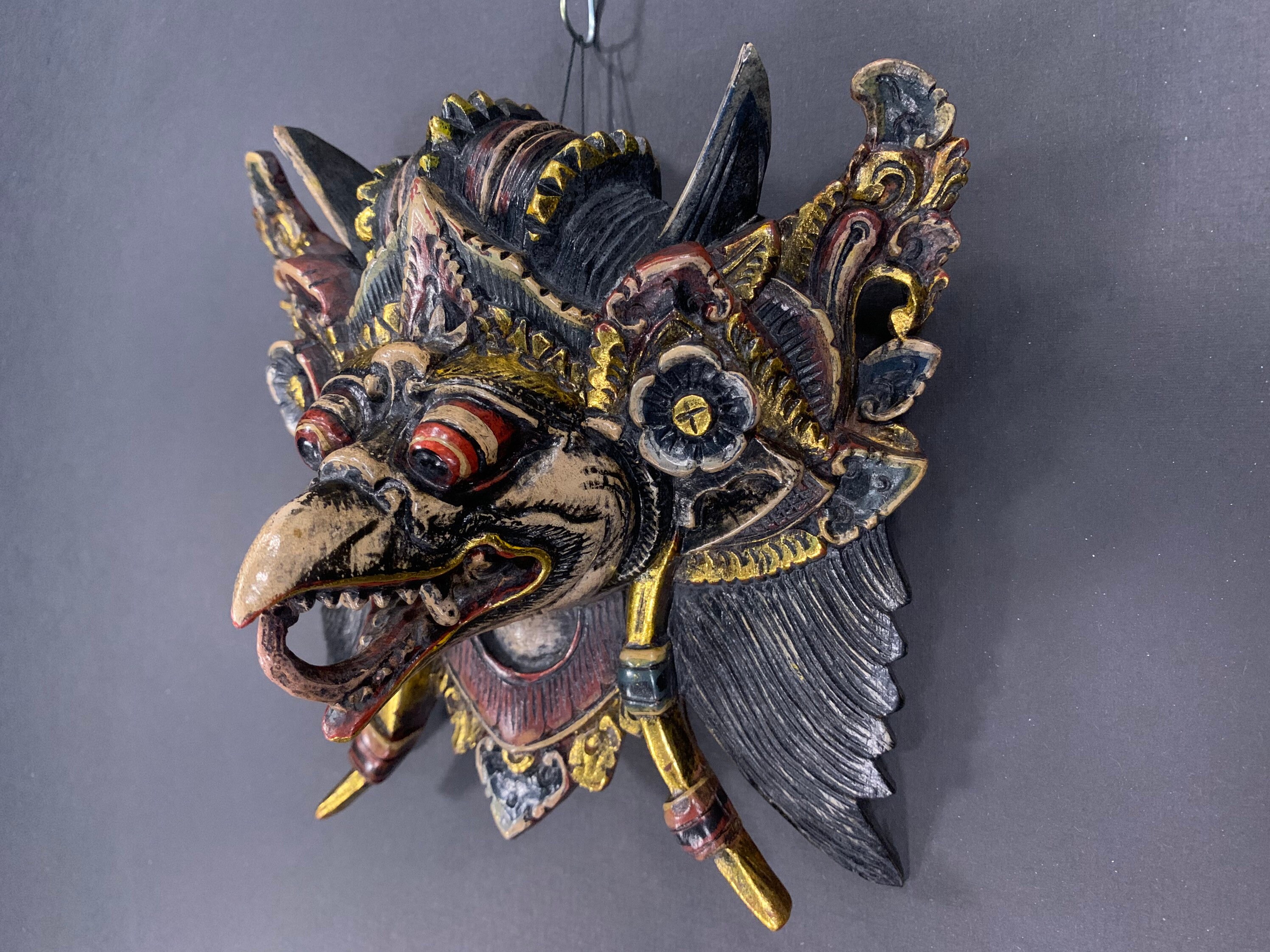 Sculpture Wall Decor Paksi Mask Garuda Wooden Mask Wooden Balinese Mask ...