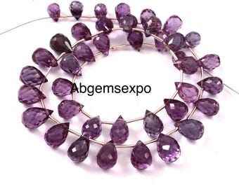 Rare Natural Color Changes Alexandrite Faceted Tear Drop Beads Gemstone.Alexandrite Tear Drop Beads 10 Beads Pieces.All Size Available