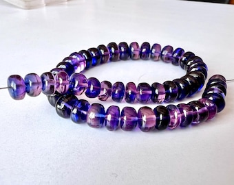 Extremely Beautiful Organic Sapphire Smooth Rondelle Beads Gemstone.Sapphire Corundum Beads 8" Long Strand.Sapphire Beads All Size Variation.