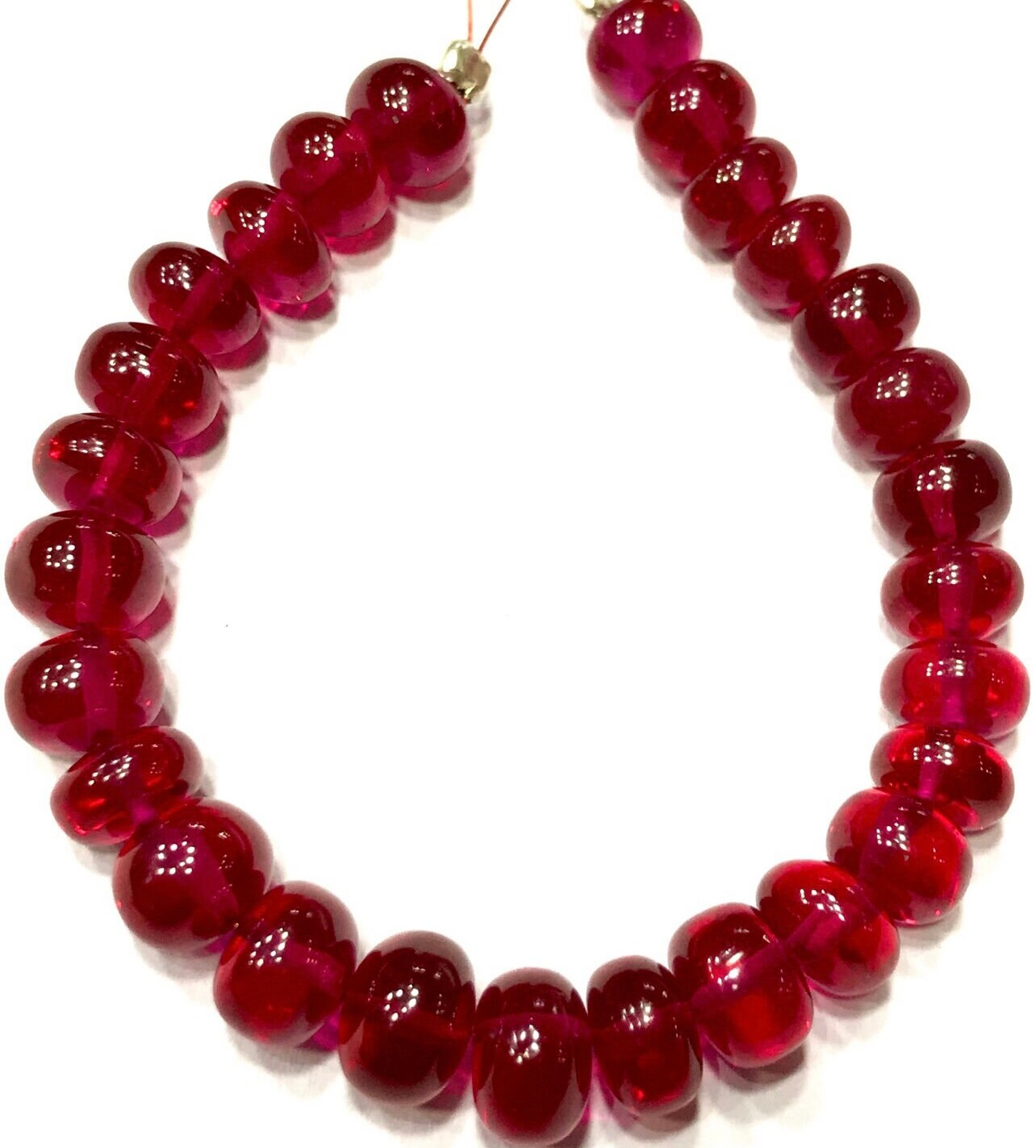 Very Pretty Ruby Extremely Beautiful Ruby Smooth Corundum Beads Gemstone.ruby Smooth ...