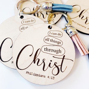 2023 Youth LDS Theme Keychain with Tassel - Philippians 4:13