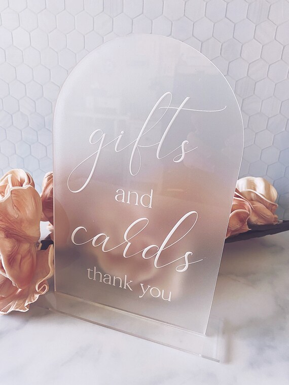 Arch Wedding Sign Engraved Frosted Acrylic Boho Classy - Etsy