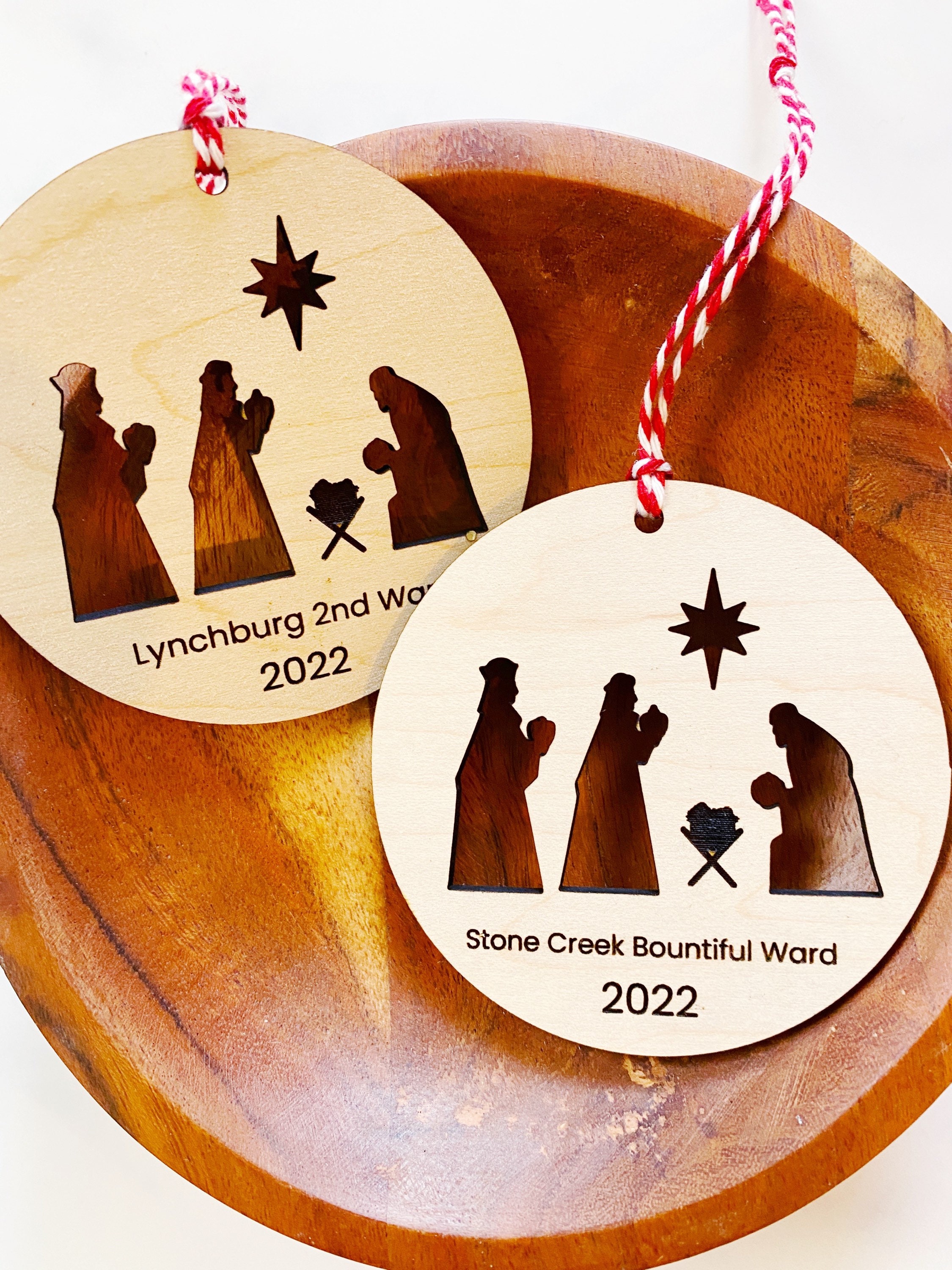BULK Personalized Custom Wood Ornaments