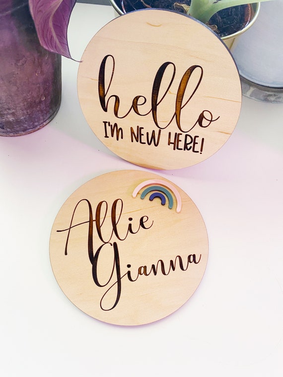 Hello I'm New Here Photo Prop Baby Pictures Newborn - Etsy