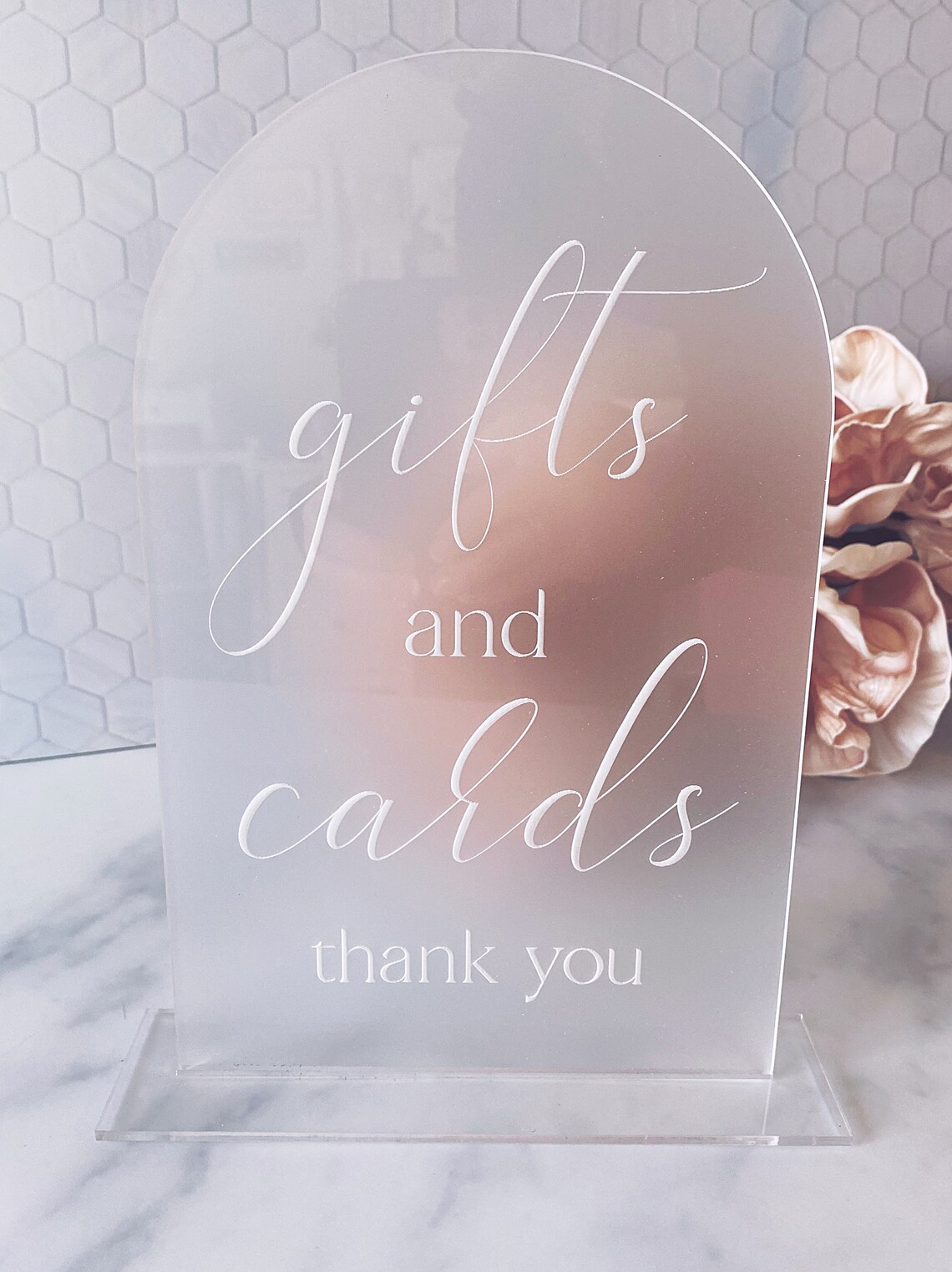 Arch Wedding Sign Engraved Frosted Acrylic Boho Classy - Etsy