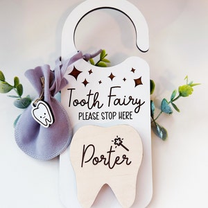 Tooth Fairy Money Holder Tooth Holder Door Hanger Tooth Pouch image 6