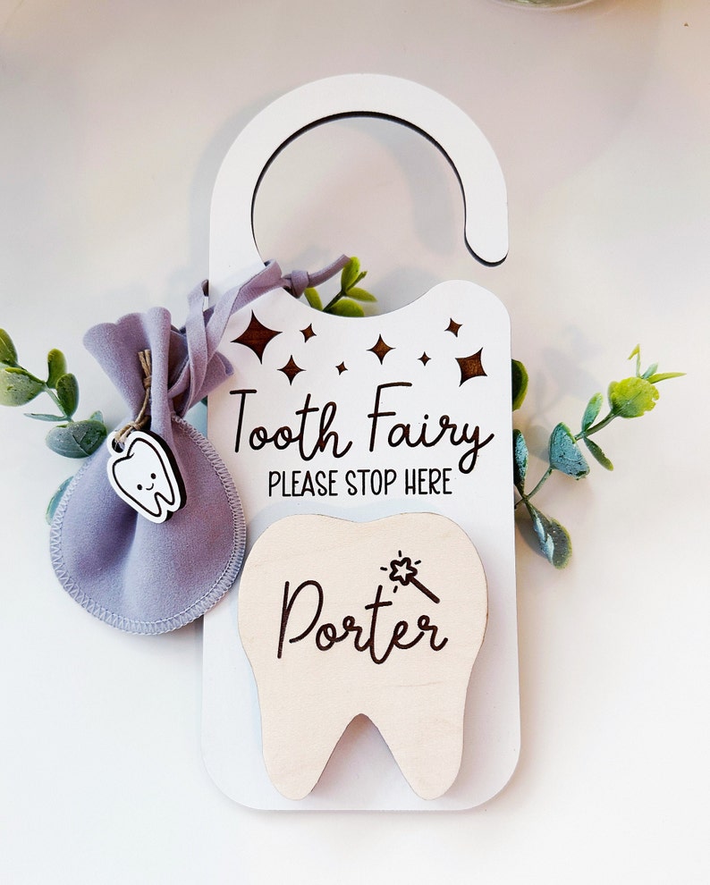 Tooth Fairy Money Holder Tooth Holder Door Hanger Tooth Pouch image 6