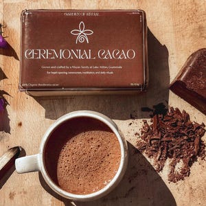 GUATEMALAN CEREMONIAL CACAO Block – 454g | Organic, Theobroma Cacao | Heart-Opening Cacao for Ritual and Ceremony