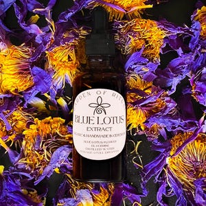 BLUE LOTUS Extract • Organic • Alcohol Free • POTENT •  dream work, deep rest, meditation, relaxation, third eye