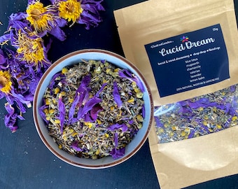 LUCID DREAM Herbal blend • Lucid & vivid dreaming • Deep sleep • Third eye • Blue lotus, Valerian, Mugwort, Chamomile, Lavender, Lemon balm