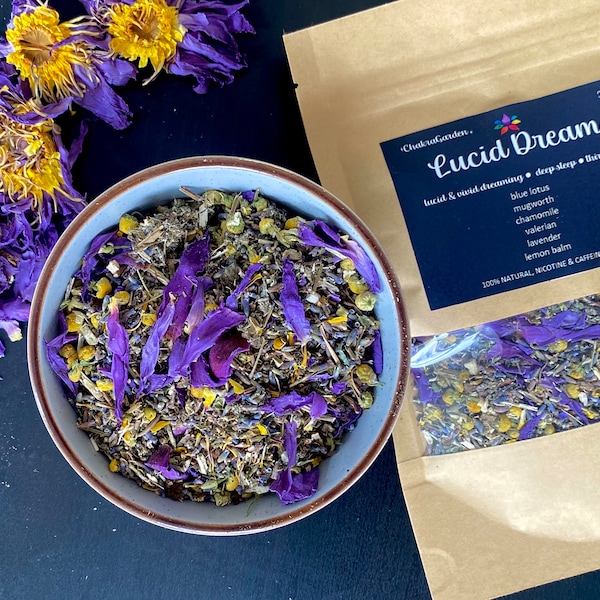 LUCID DREAM Herbal blend • Lucid & vivid dreaming • Deep sleep • Third eye • Blue lotus, Valerian, Mugwort, Chamomile, Lavender, Lemon balm