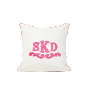 Applique Monogram Pillow Cover, Embroidered Monogram Pillow Case, Dorm Pillow, Personalized Pillow Cover, Nursery Pillow Cover, Gift Pillow