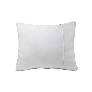 Reverse side of the shams and pillow cover with a plain white cotton back and zipper closer for a neat look.