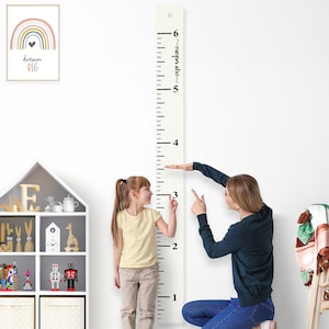 Gestickte Wachstumstabelle, Kinderzimmer Dekor, personalisierte Wachstumstabelle, Baby Name Wachstumstabelle, benutzerdefinierte Wachstumstabelle, Wandbehang Höhenlineal