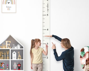 Embroidered Growth Chart, Kids Room Decor, Personalized Growth Chart, Baby Name Growth Chart, Custom Growth Chart, Wall Hanging Height Ruler