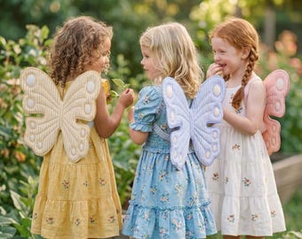 Butterfly Wings Costume for Kids – Quilted Embroidered Fairy Wings