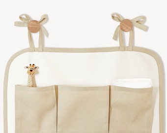 Borsa portaoggetti da parete, da appendere alla porta, tasche per armadio in lino di alta qualità