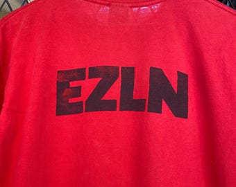 Rare EZLN Natural Born Zapatista National Liberation T shirt
