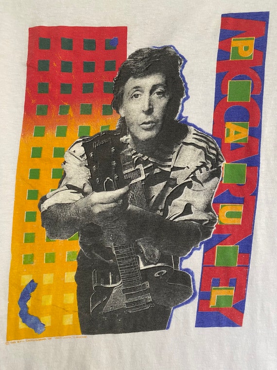 ヴィンテージ 80年代 ポール マッカートニー ホワイト T シャツ - Etsy