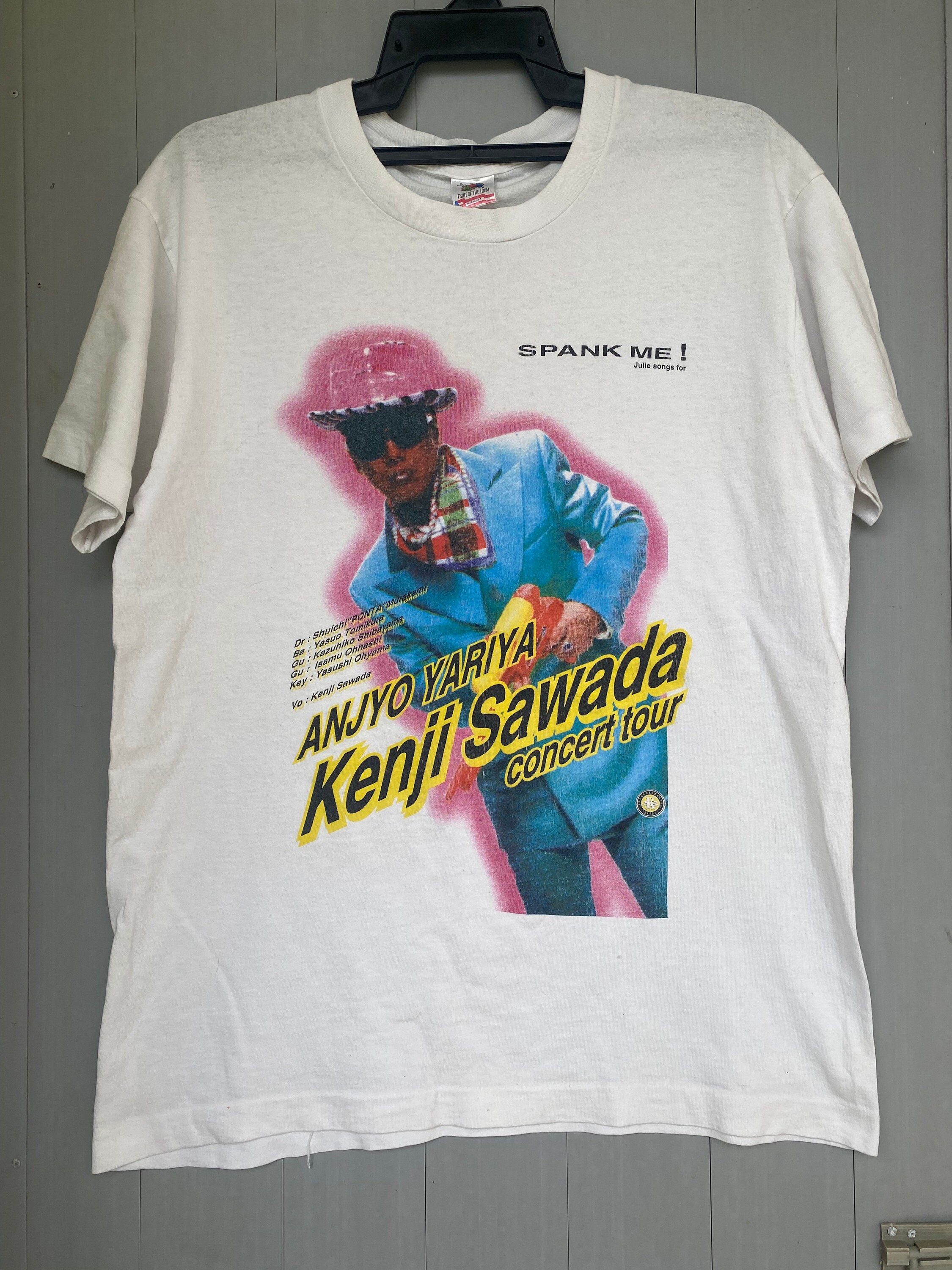 Vintage 90s Kenji Sawada Japanese Glam Rock Singer Concert T Shirt