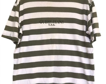 guess striped t shirt vintage