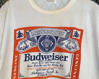 Vtg 90s Budweiser No 1 American Beer Promo T shirt