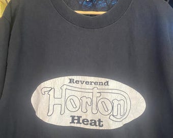 Vtg 90s Reverend Horton Heat T-Shirt L Rockabilly Rock Band