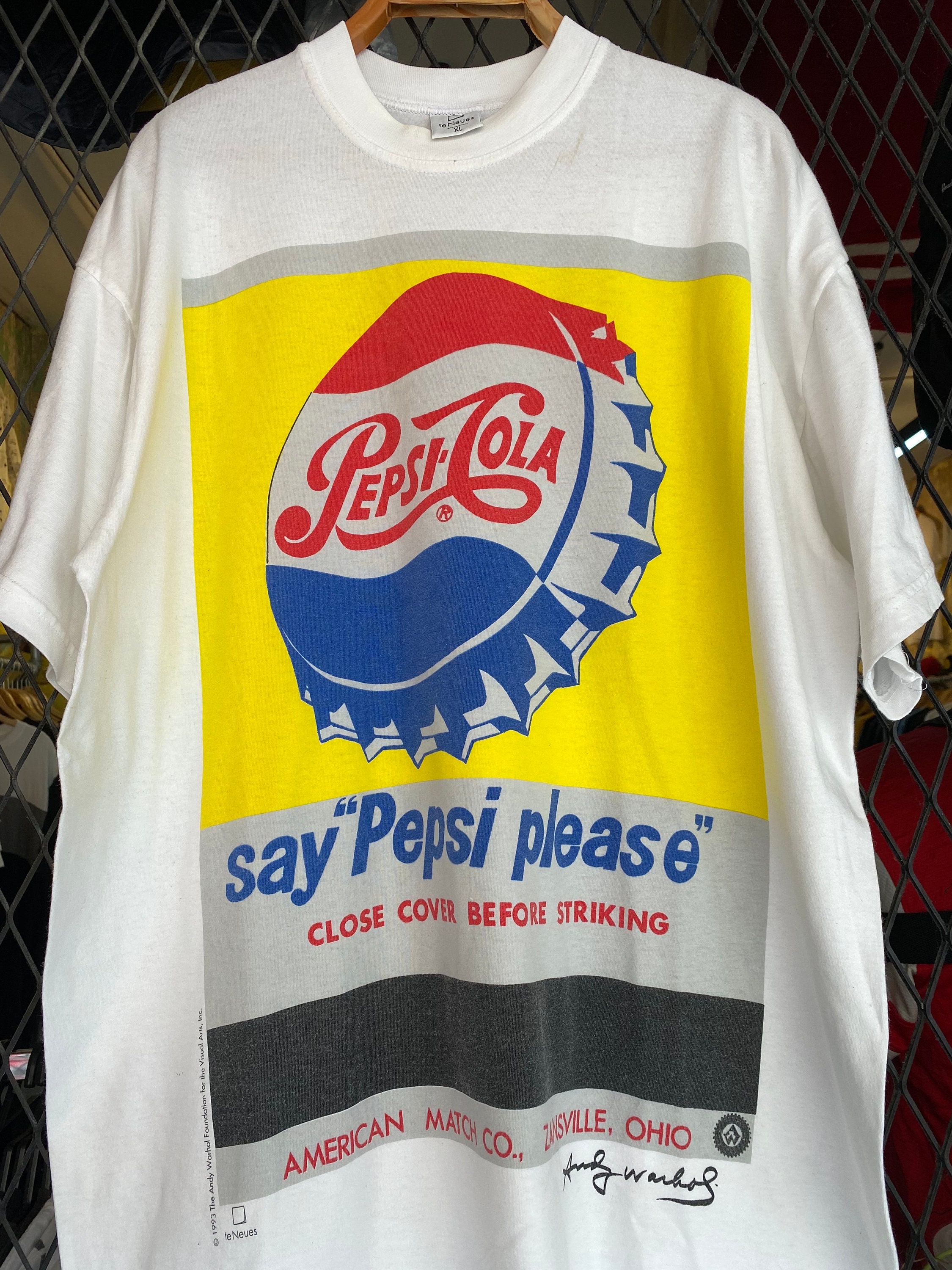 Vtg 90s Andy Warhol Pepsi Cola T Shirt Art Tee 1993 - Etsy
