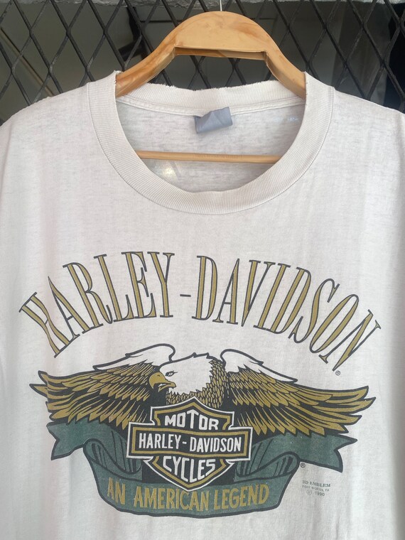 Vtg 90s Harley Davidson 3D Emblem T Shirt - Etsy