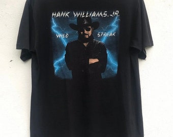 Vtg 90s Hank William Jr t shirt American Singer  Sing Writer / Musician