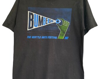 Vintage 00’s BUMBERSHOOT 2002 Seattle Art Festival Event Band Concert Tee Sonic Youth Lou Reed Illuminati Graphic X-Large T-Shirt