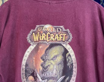 Rare World Of Warcrafr WOW Pc Computer Game Promo Vtg T shirt